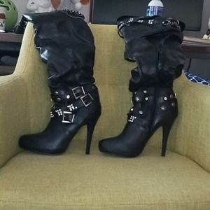 Black over the knee boots